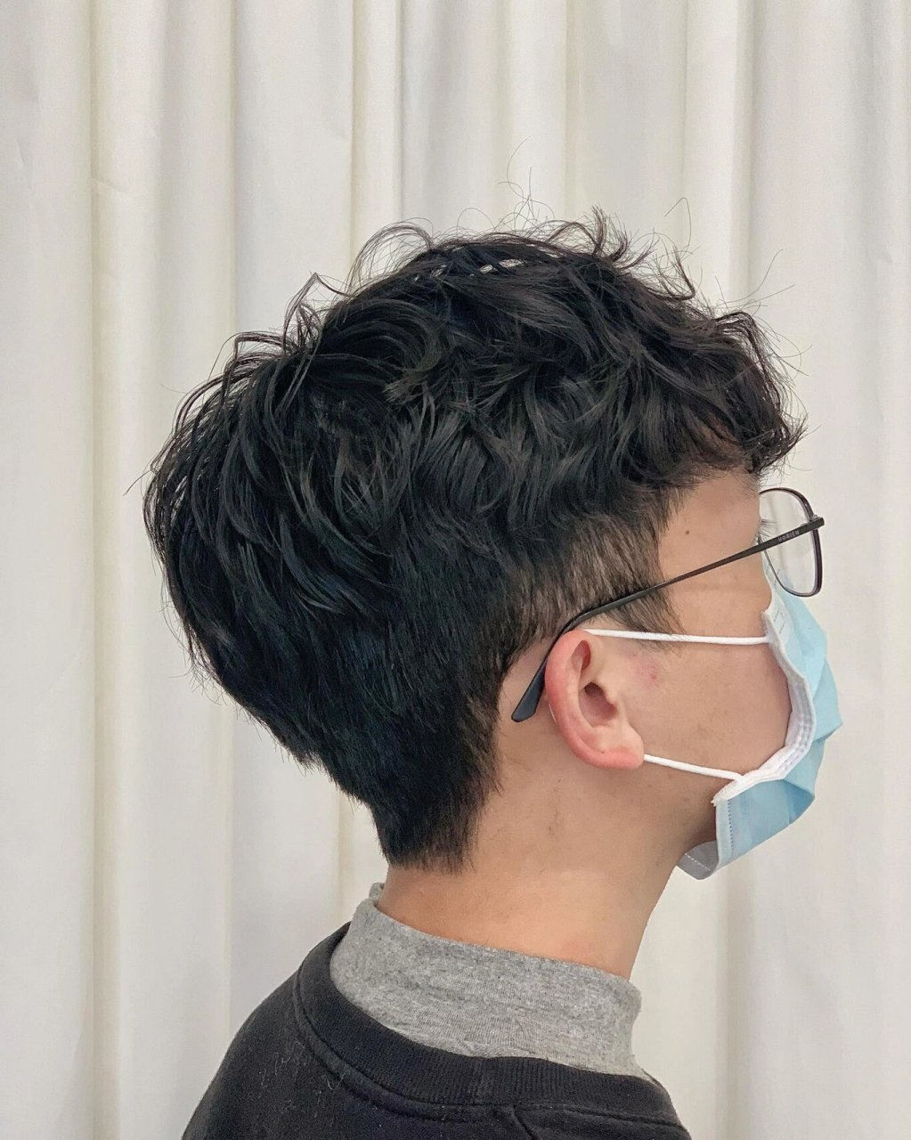 男生羊毛卷 韩式纹理烫 时髦精致感男士变帅 随意的纹理 只需要烘干或