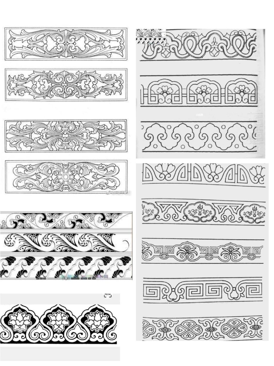 中国传统纹样～二方连续纹样～ 二方连续纹样即以一个单位纹样向上下