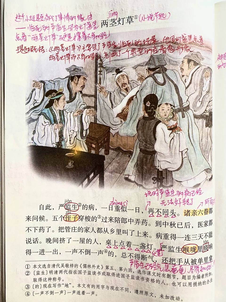 五年级下册语文《两茎灯草》课堂笔记