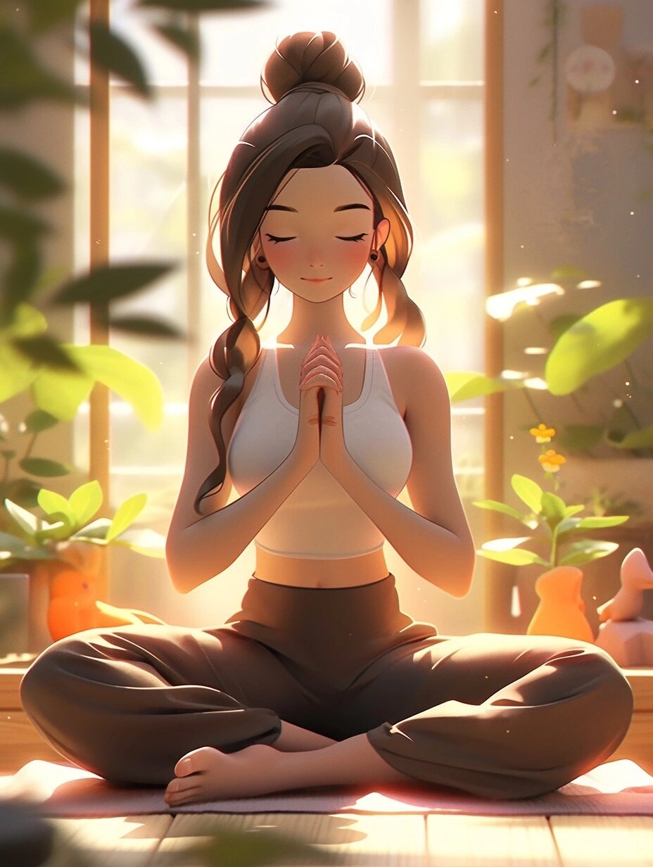 冥想静心. 女生头像