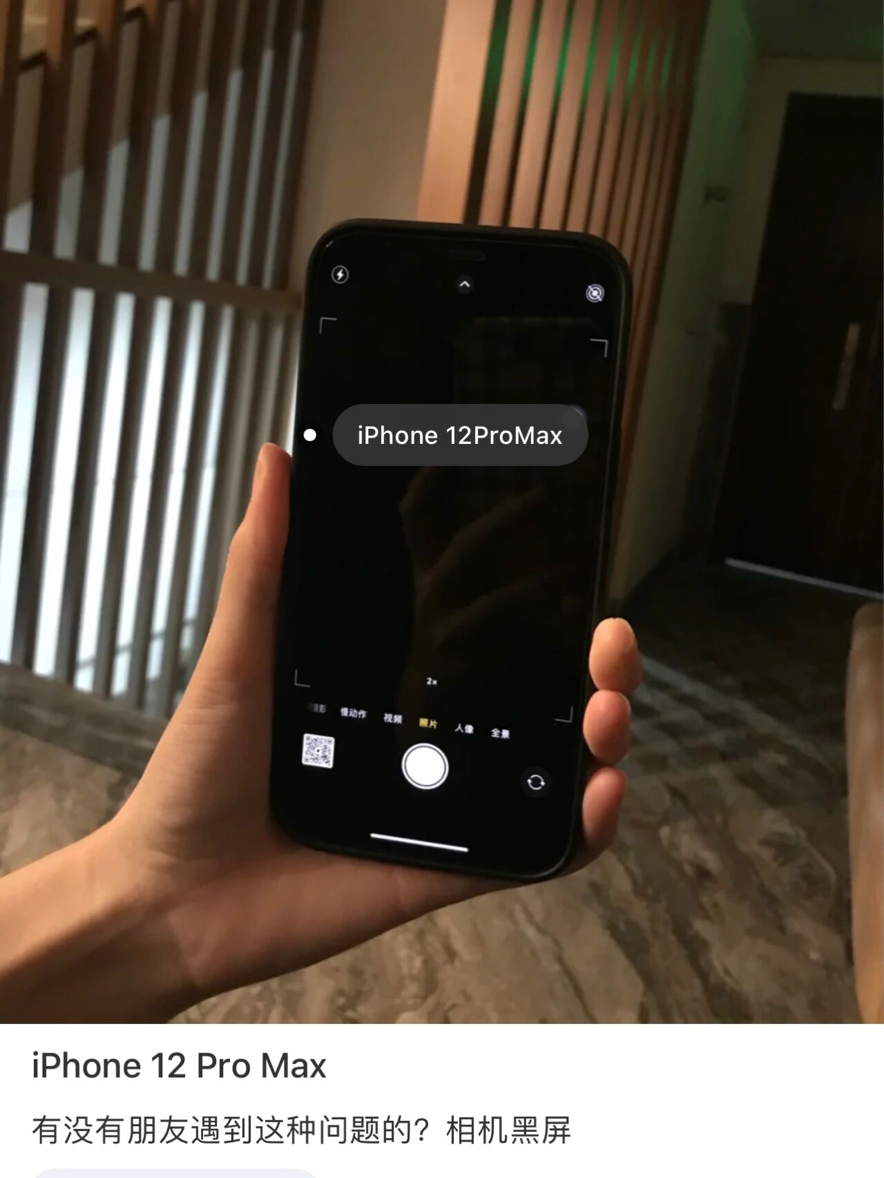 iphone 12promax 相机黑屏