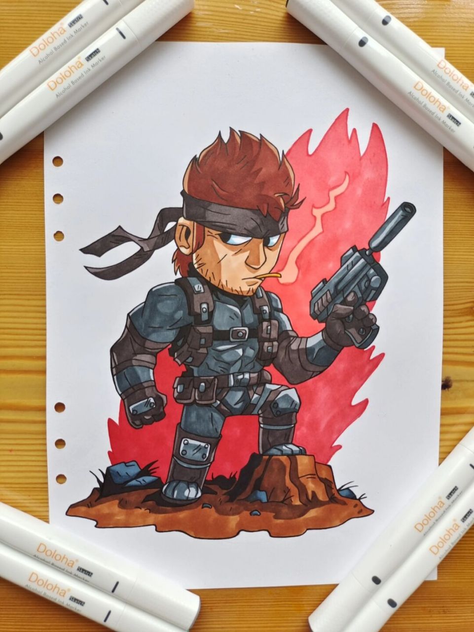 漫威系列q版手绘(附原图) 临摹插画师derek laufman的,最后一张原图