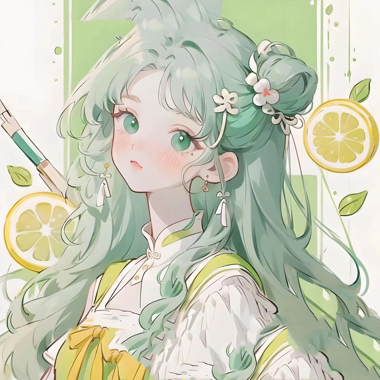 柠檬女孩头像,好看吗? 夏日头像 好看少女