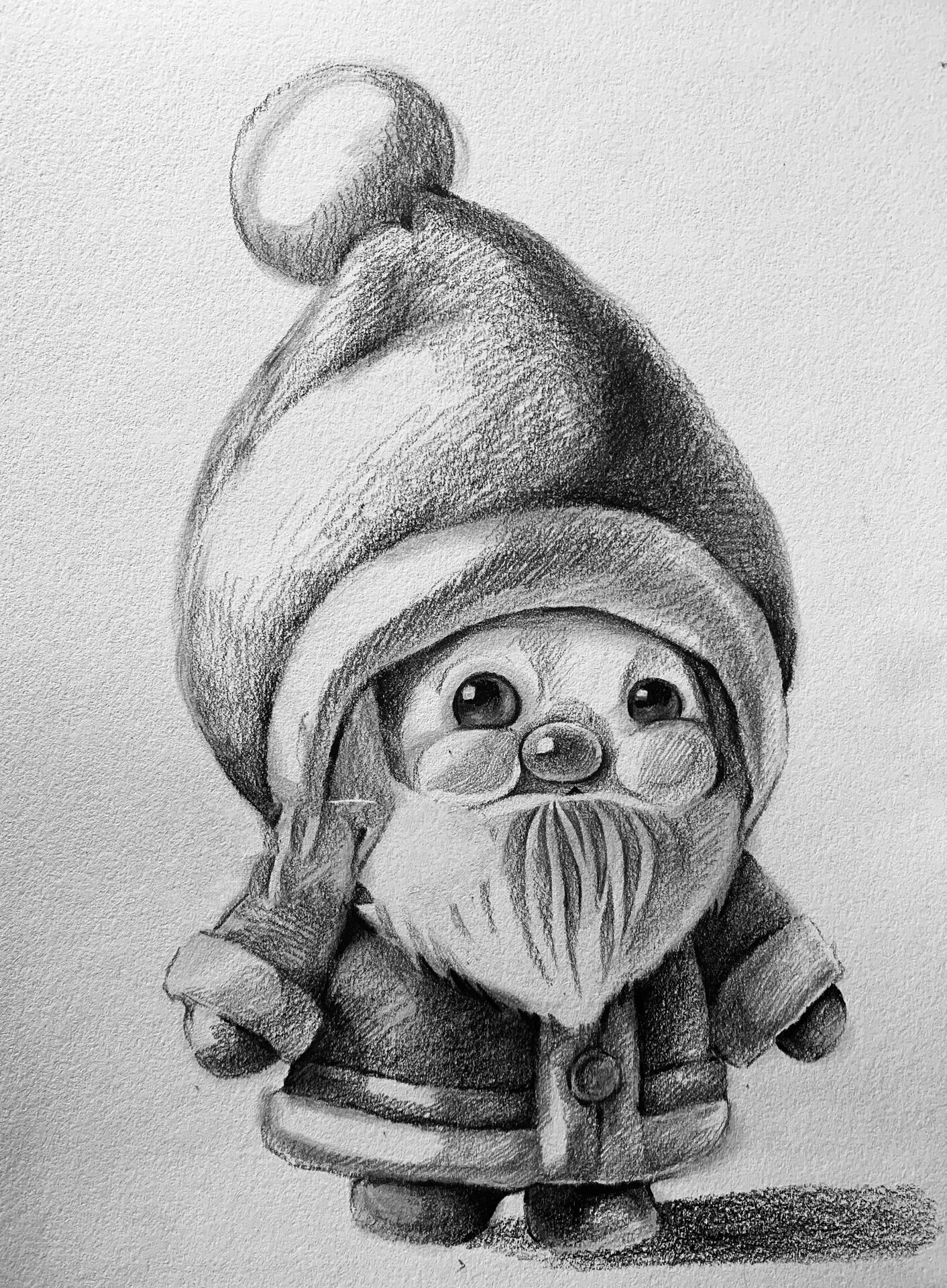 圣诞老人 趣味素描 圣诞老人也可以萌萌哒