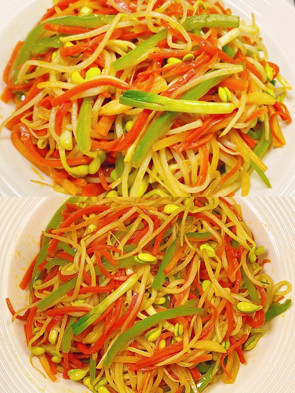 减脂期必备:胡萝卜炒豆芽,清脆爽口高颜值～ 03拒绝点外卖第三天