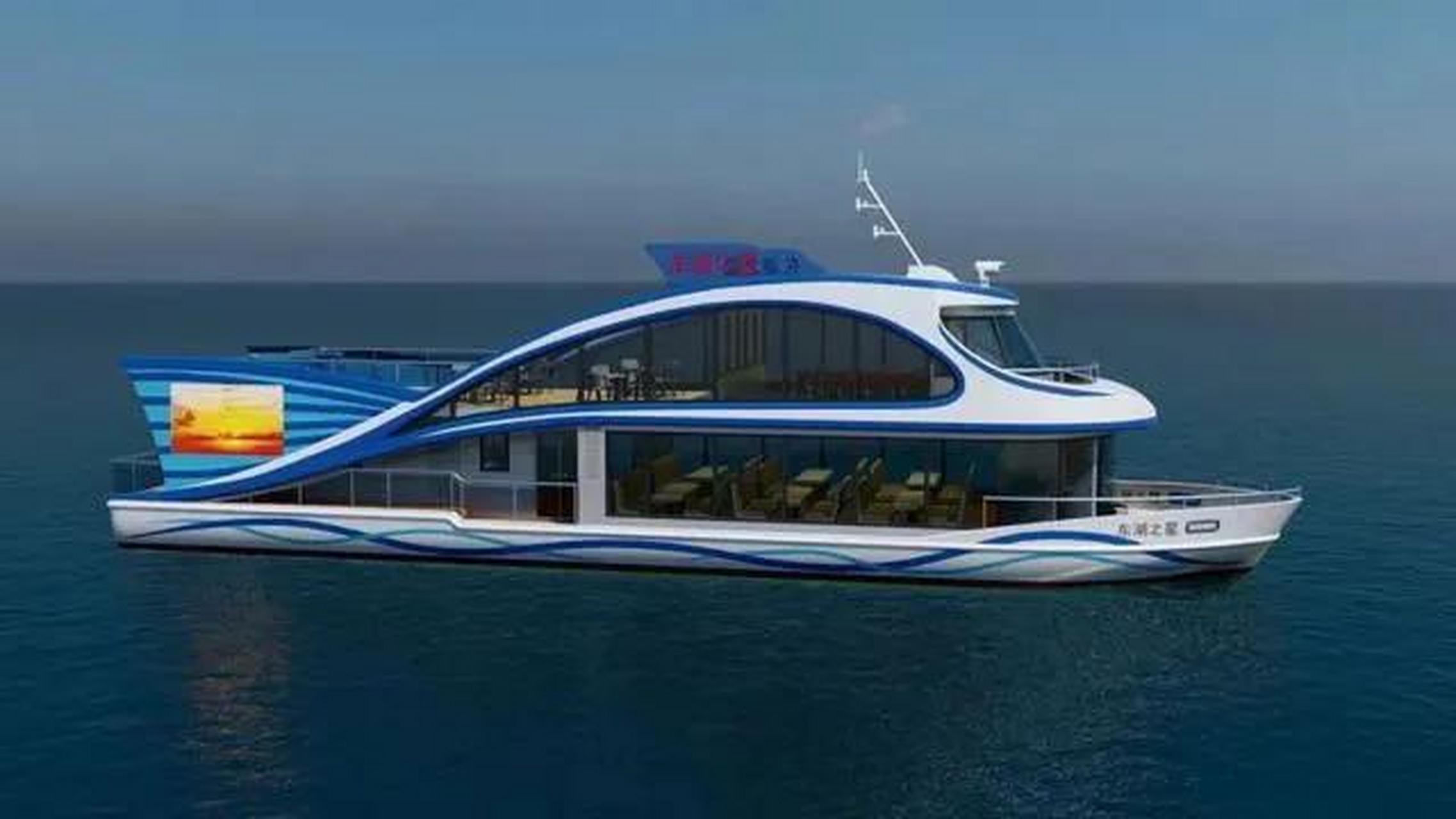 时代电船快来了  宁德首艘电动船舶观光游船"东湖之星"号,计划于7月