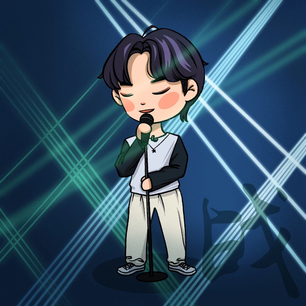 手绘q版唱歌?战(附过程)