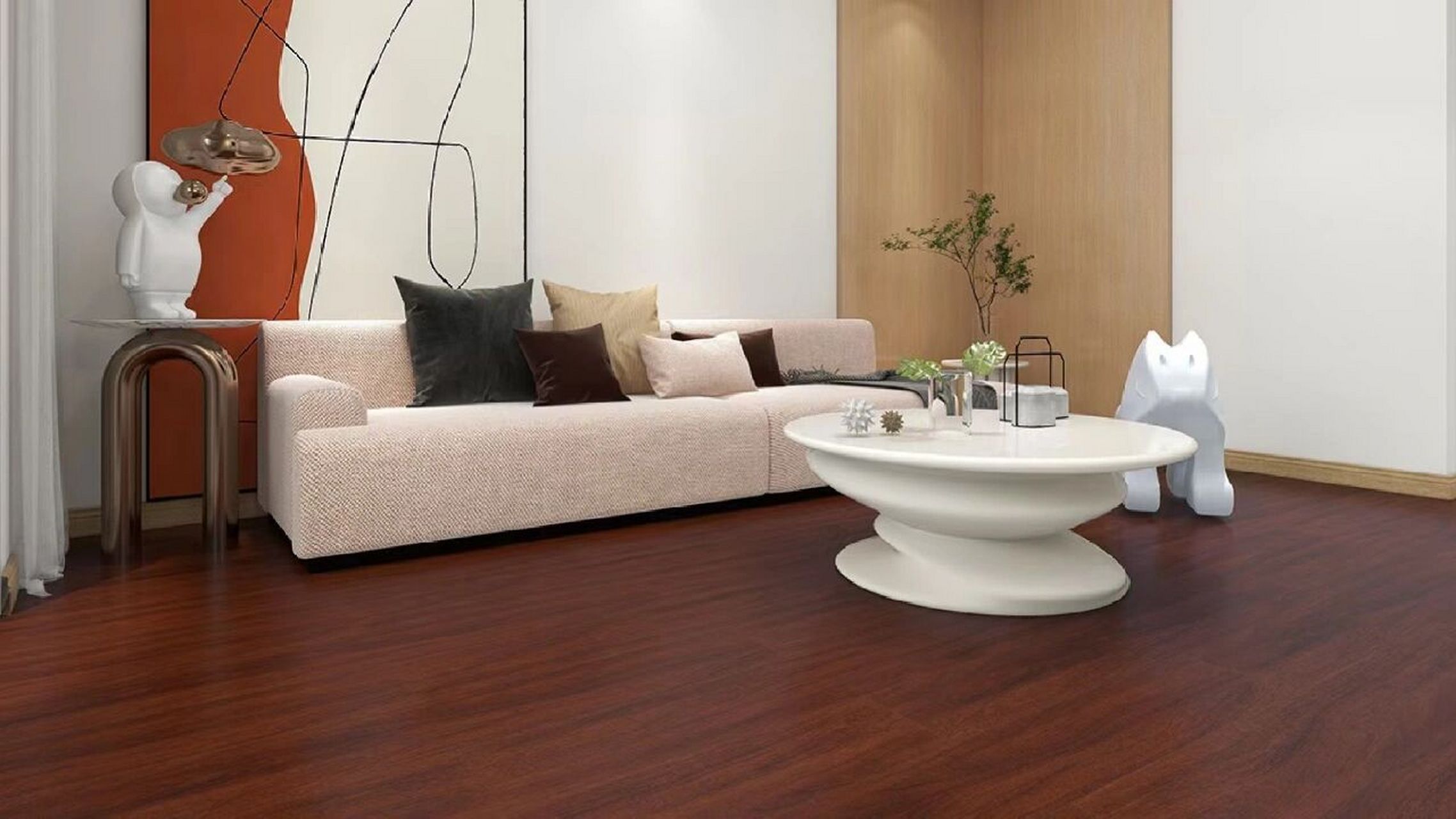 强化红色地板搭配|醉美啦 醉美花梨效果图,经典色搭配 🔺深红色的地