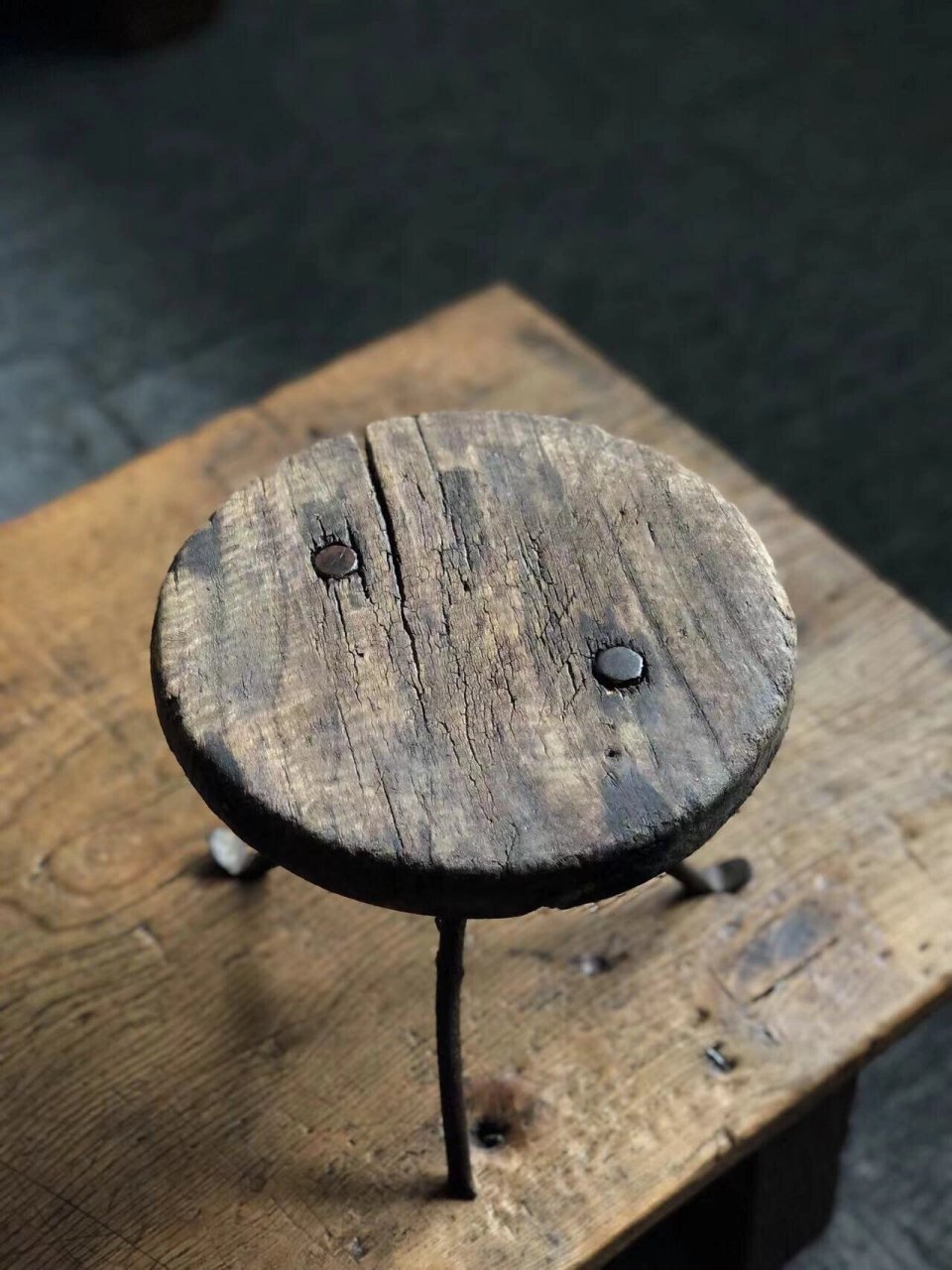 60年代铁凳 老物件