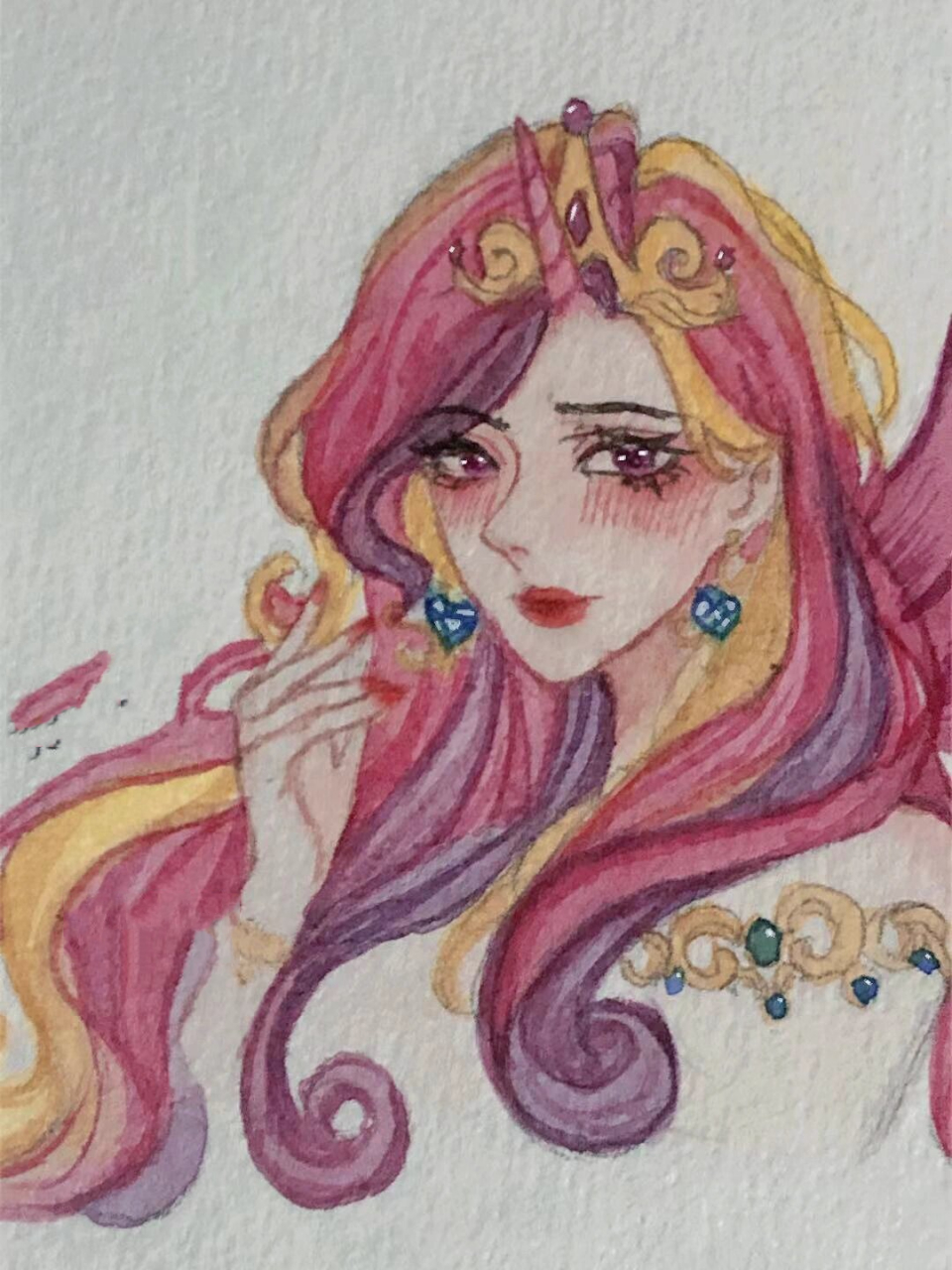 画渣拟人之音韵公主～ 拖了好久的音韵公主拟人来啦～ 水彩熟练度:0