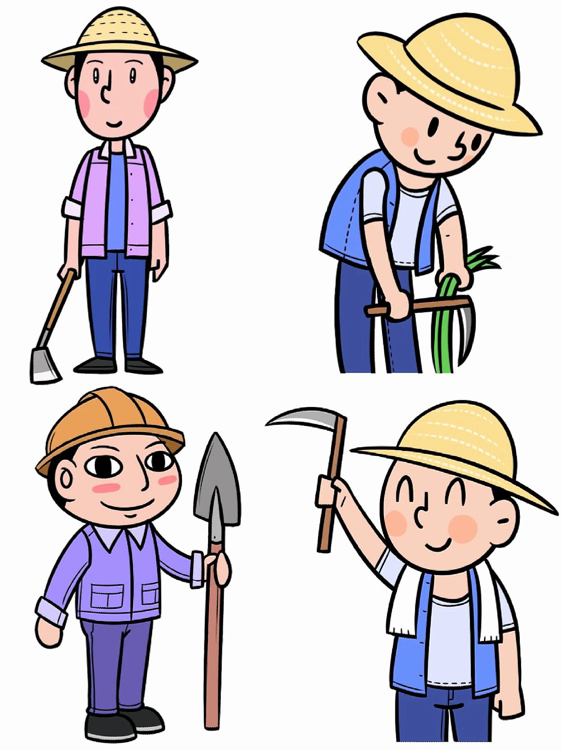 五一劳动节||卡通劳动人物形象免抠素材合集