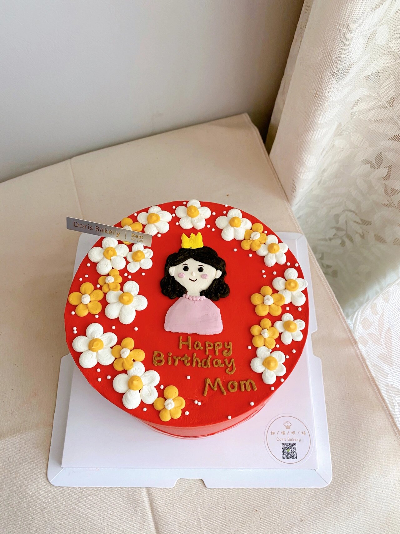 妈妈👩🏻头像手绘蛋糕
