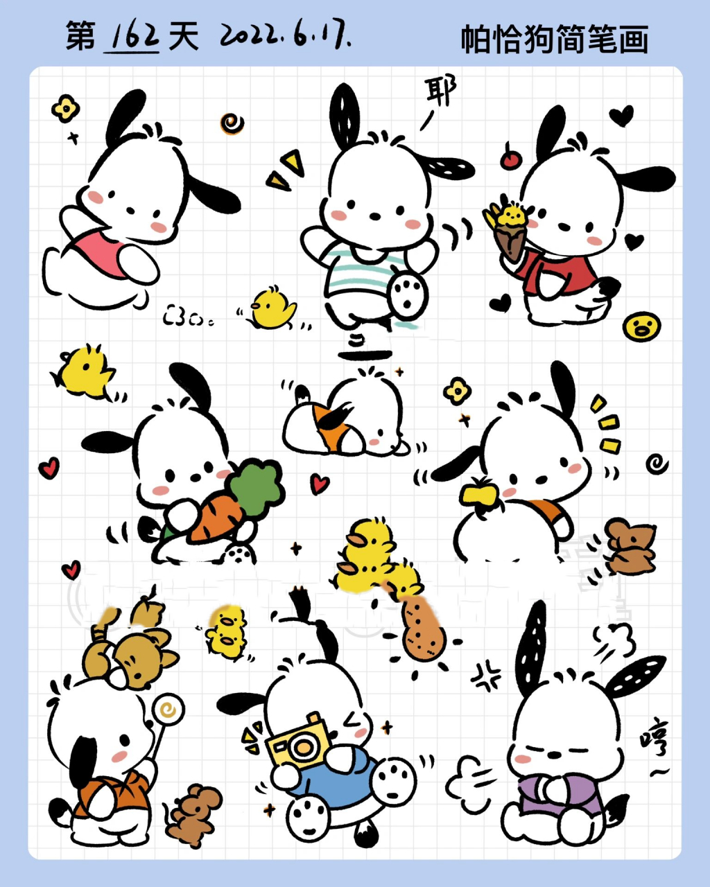 控笔训练第162天|帕恰狗简笔画|可爱简笔 工具:ipad pro2021 软件:pro