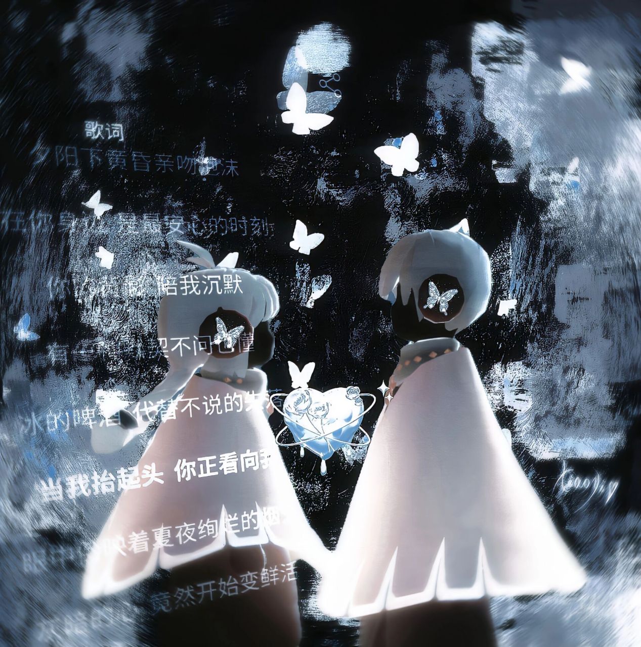 光遇p图素材文字板 用了艾特