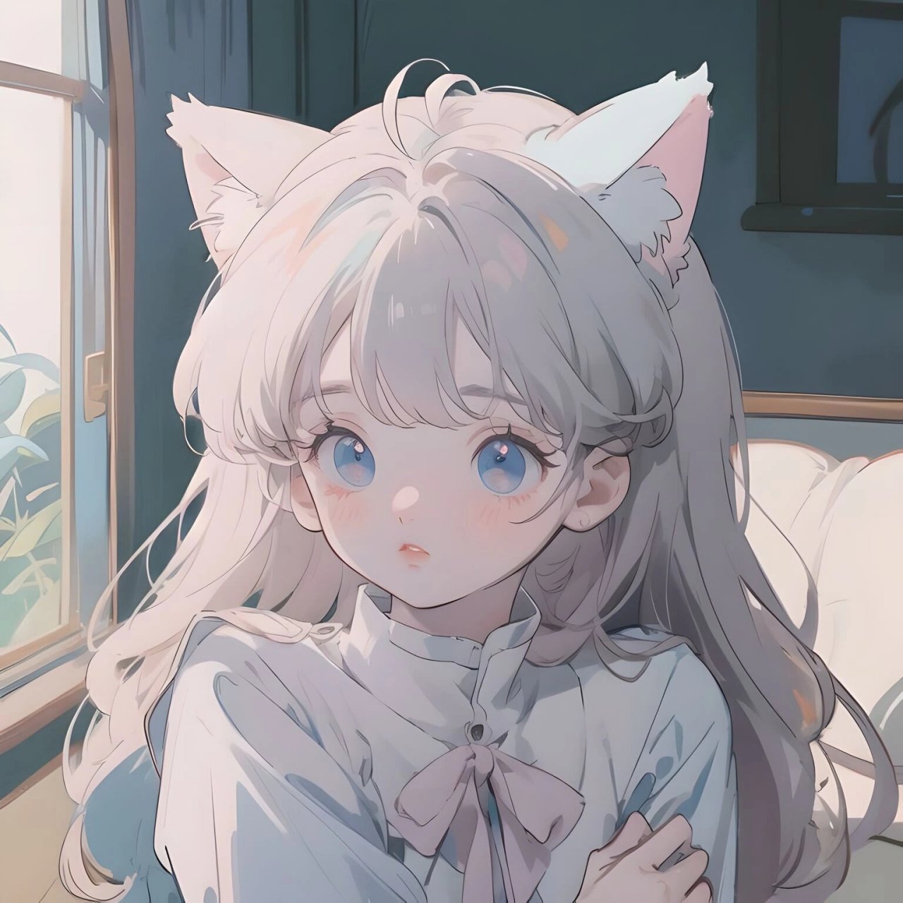 俏皮猫系少女头像94