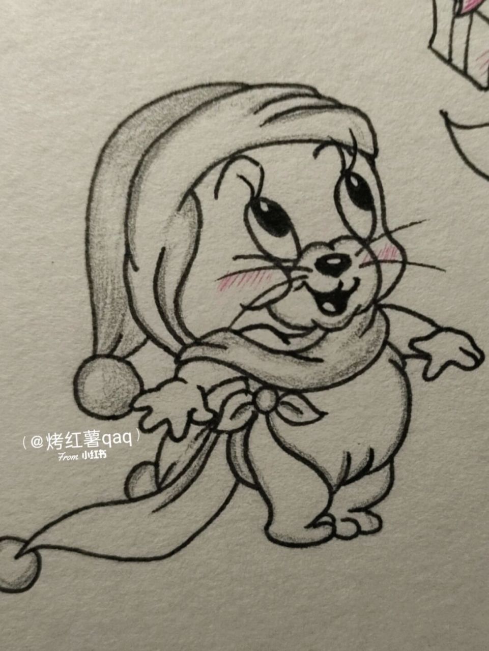 猫和老鼠# #简笔画教程# #圣诞节手绘