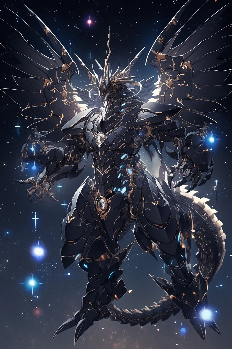 飘荡在深空的巨型机械龙