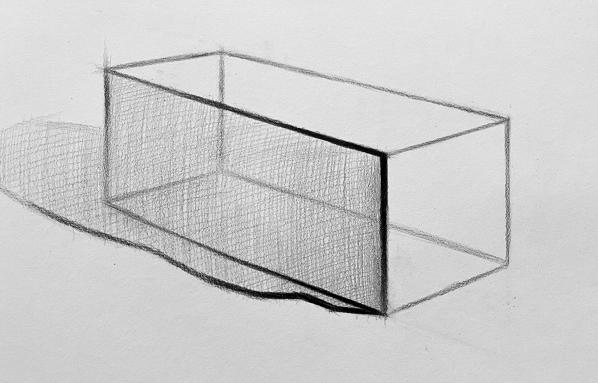长方体步骤 #绘画# #画画# #素描# #零基础素描# #素描画# #素描几何