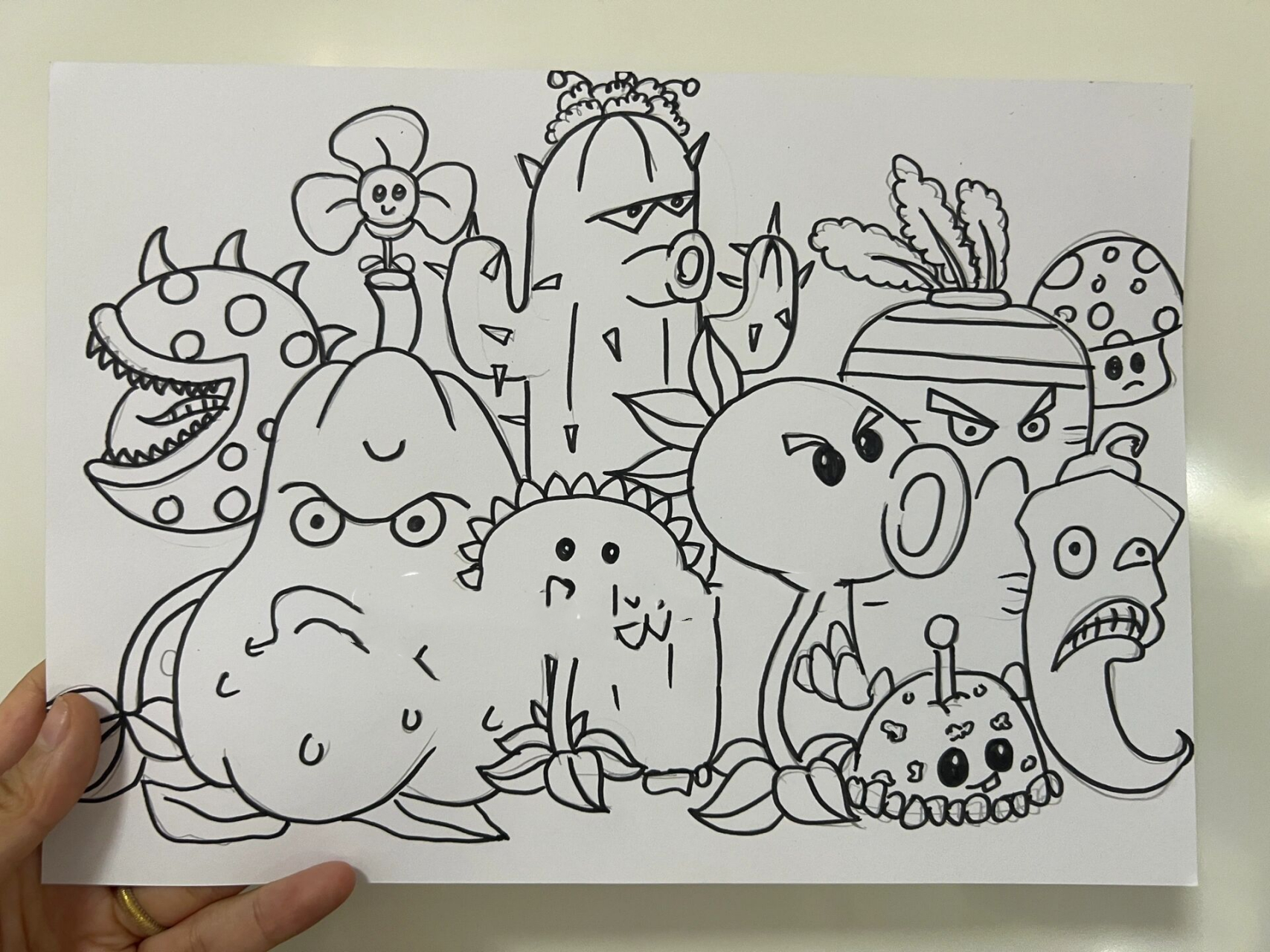 挑战100幅儿童画——第52幅【植物大战僵尸 儿童画植物大战