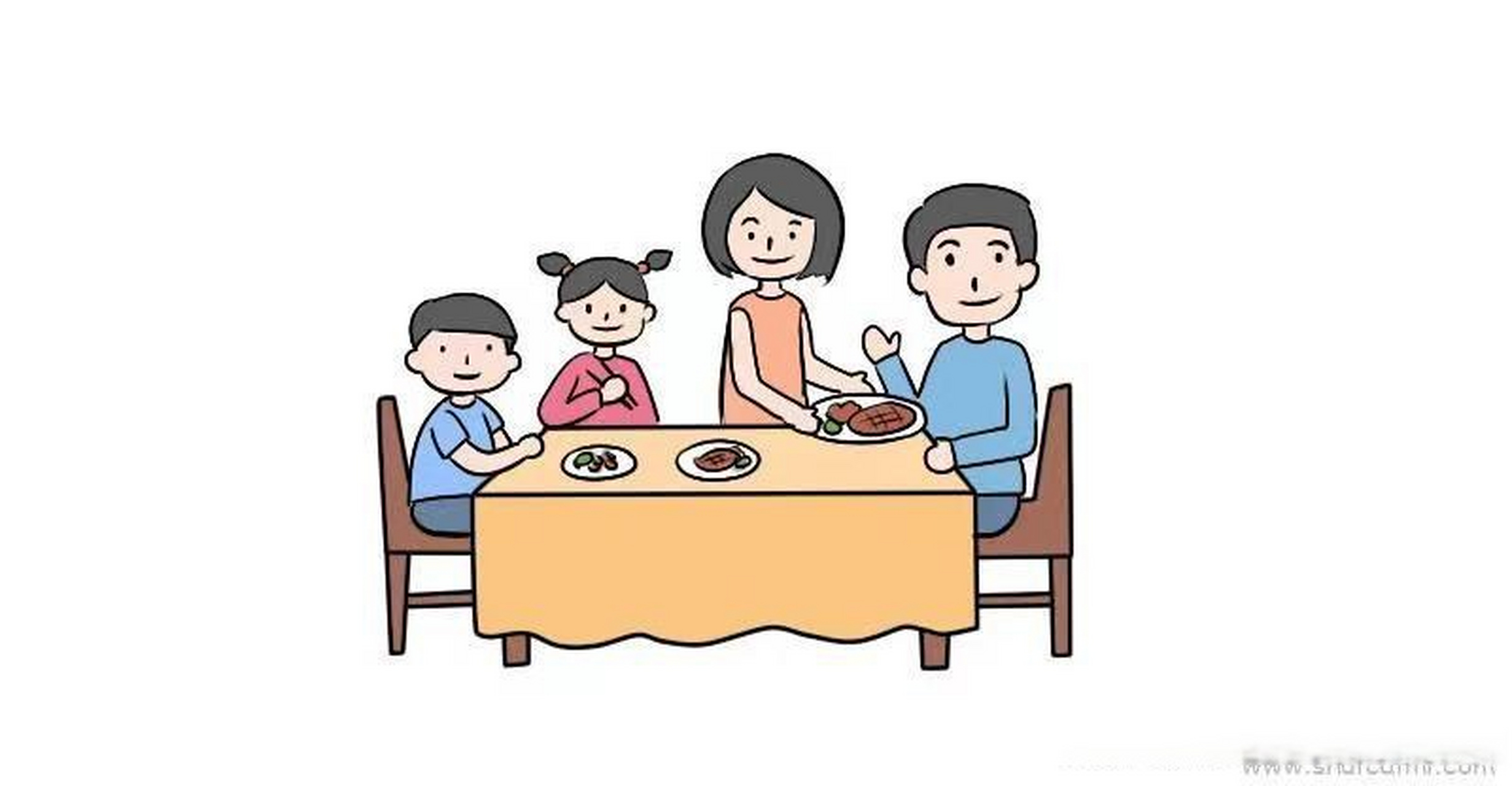 在家里每到快开餐吃饭的时候总会有家庭成员开始找活儿干.