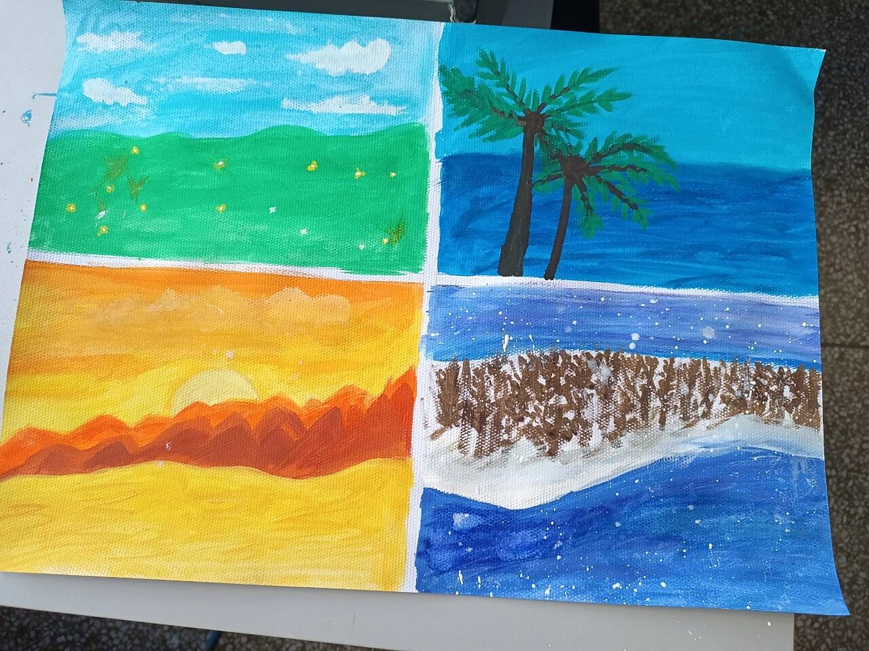 色彩构成(春夏秋冬) 大千世界,无奇不有,色彩斑斓,丰富多彩