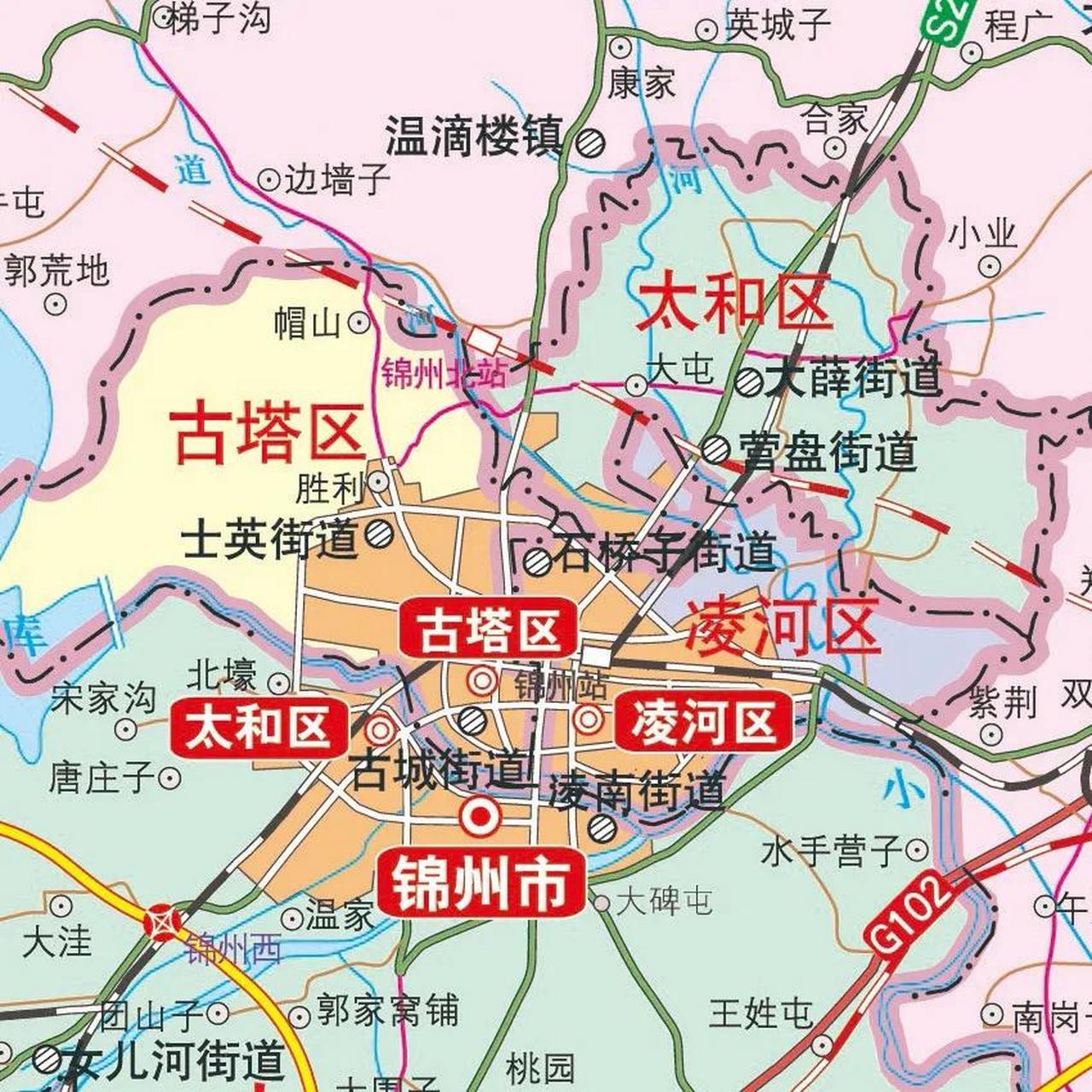 锦州市市区街路地图图片