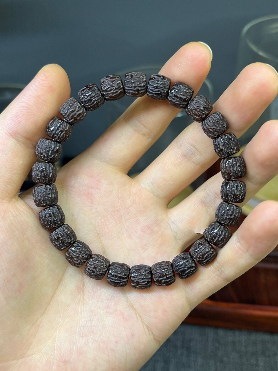 黑金星月菩提|盘玩第一天 黑金星月菩提盘玩第一天 黑金走色应该没