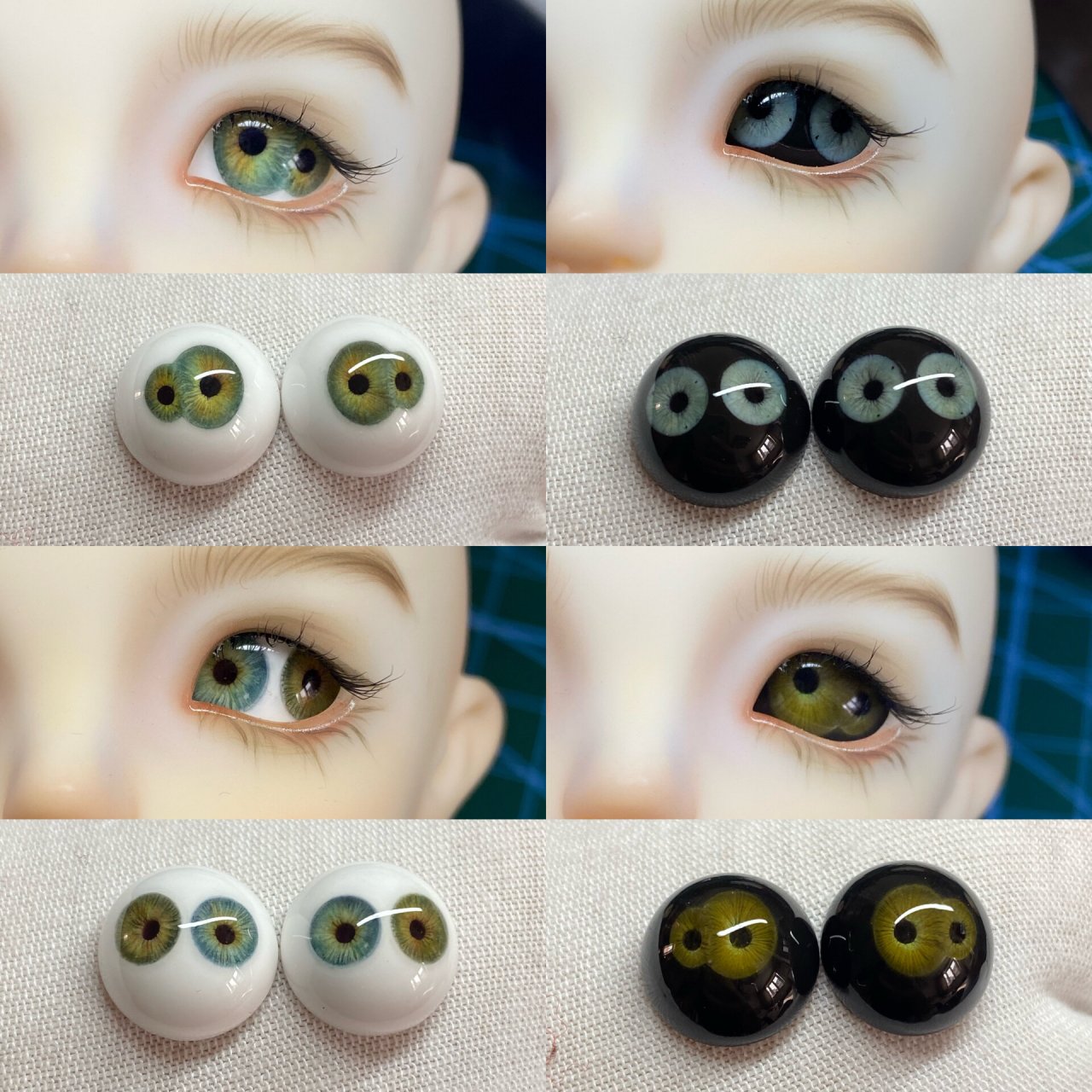 bjd眼珠重瞳 搞了四对重瞳,还挺喜欢的,回头在搞点红血丝