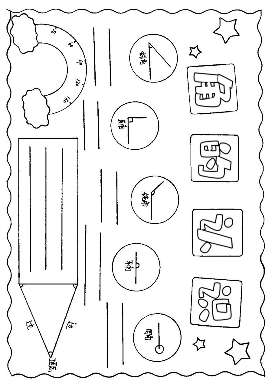 二年级角的制作画报图片