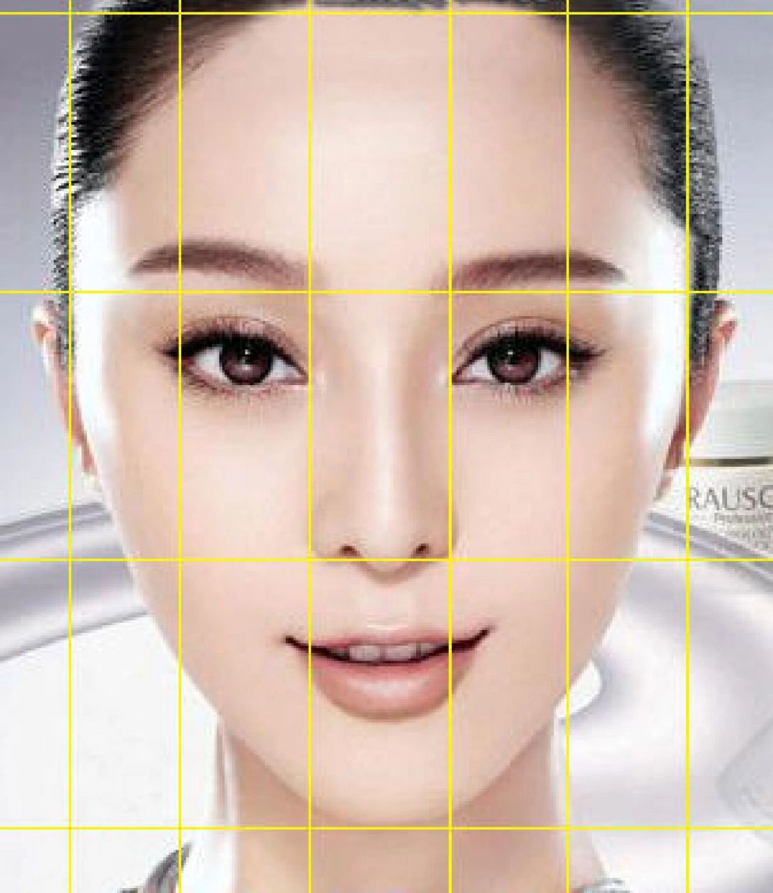 标准的美人脸:三庭五眼,四高三低 三庭五眼是面部化妆的基本依据.