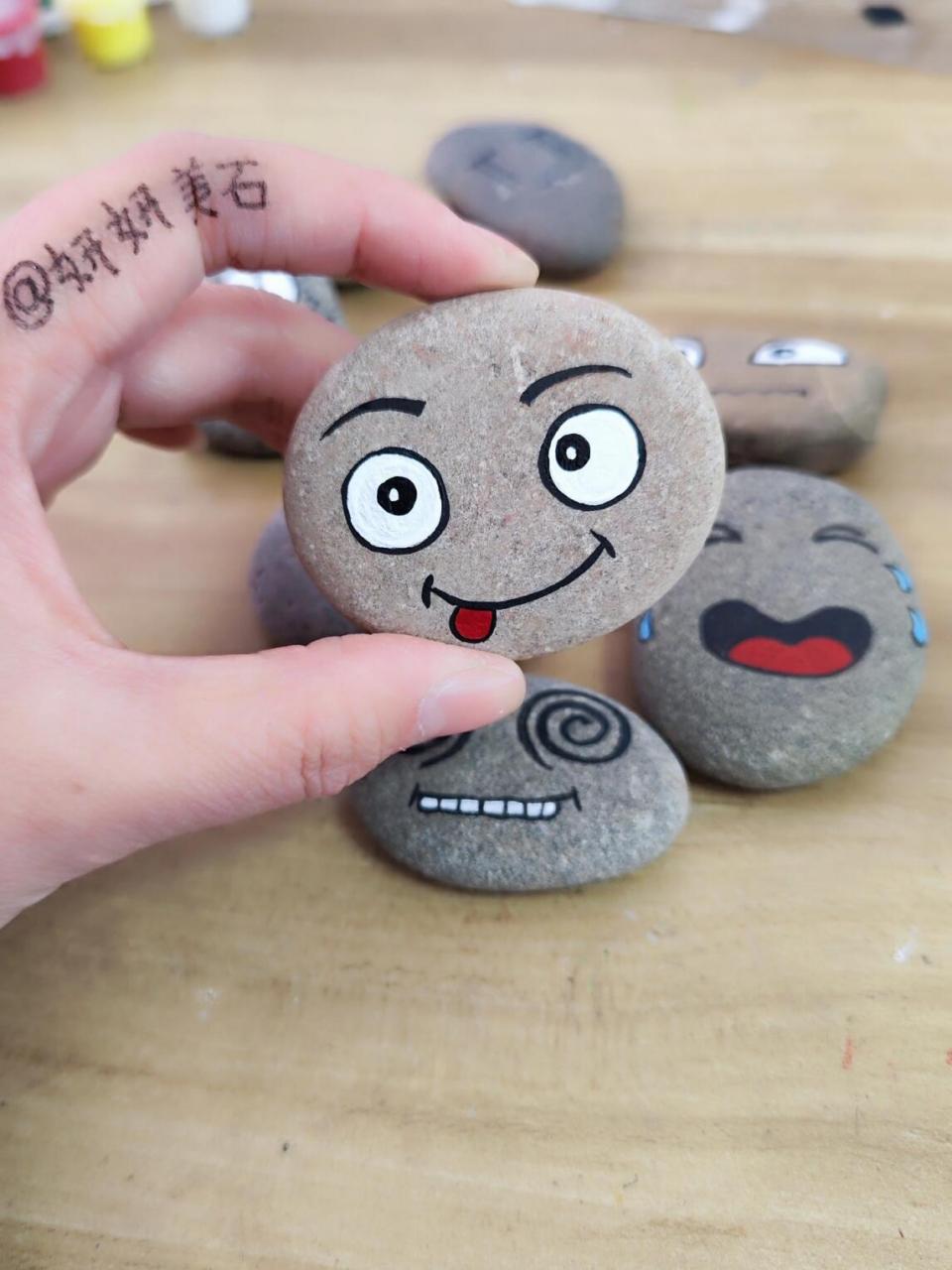 石头画# #表情# #简单画画