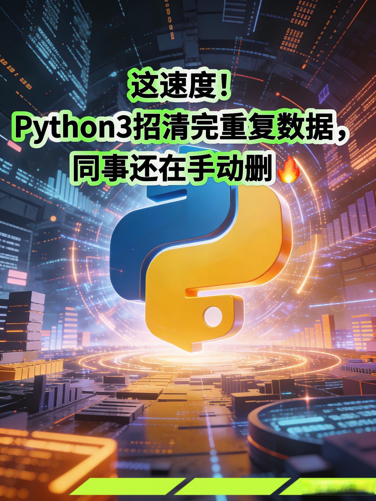python3招清完重复数据同事还在手动删