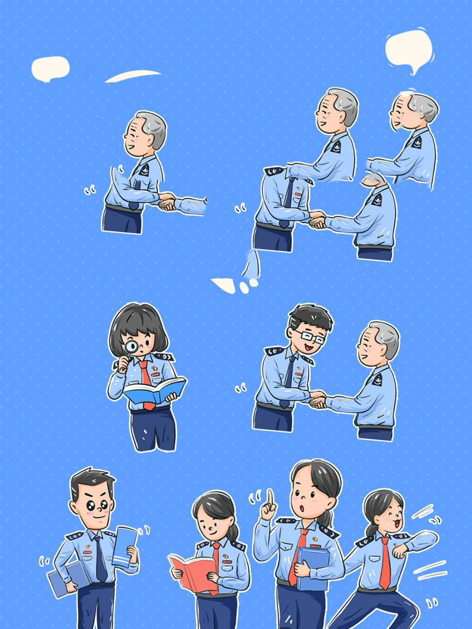 "谈心谈话"多格漫画-廉政提醒篇 今年创作的"谈心谈话"口袋漫面 用