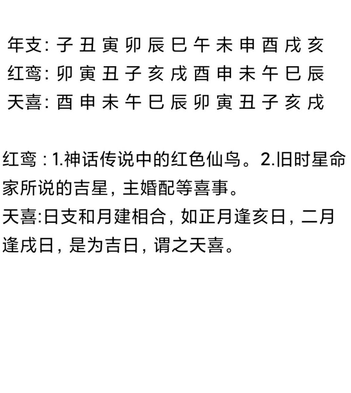 根据属相查看红鸾天喜星 卯起红鸾逆数通,欲知天喜是相冲. 更有解神妙