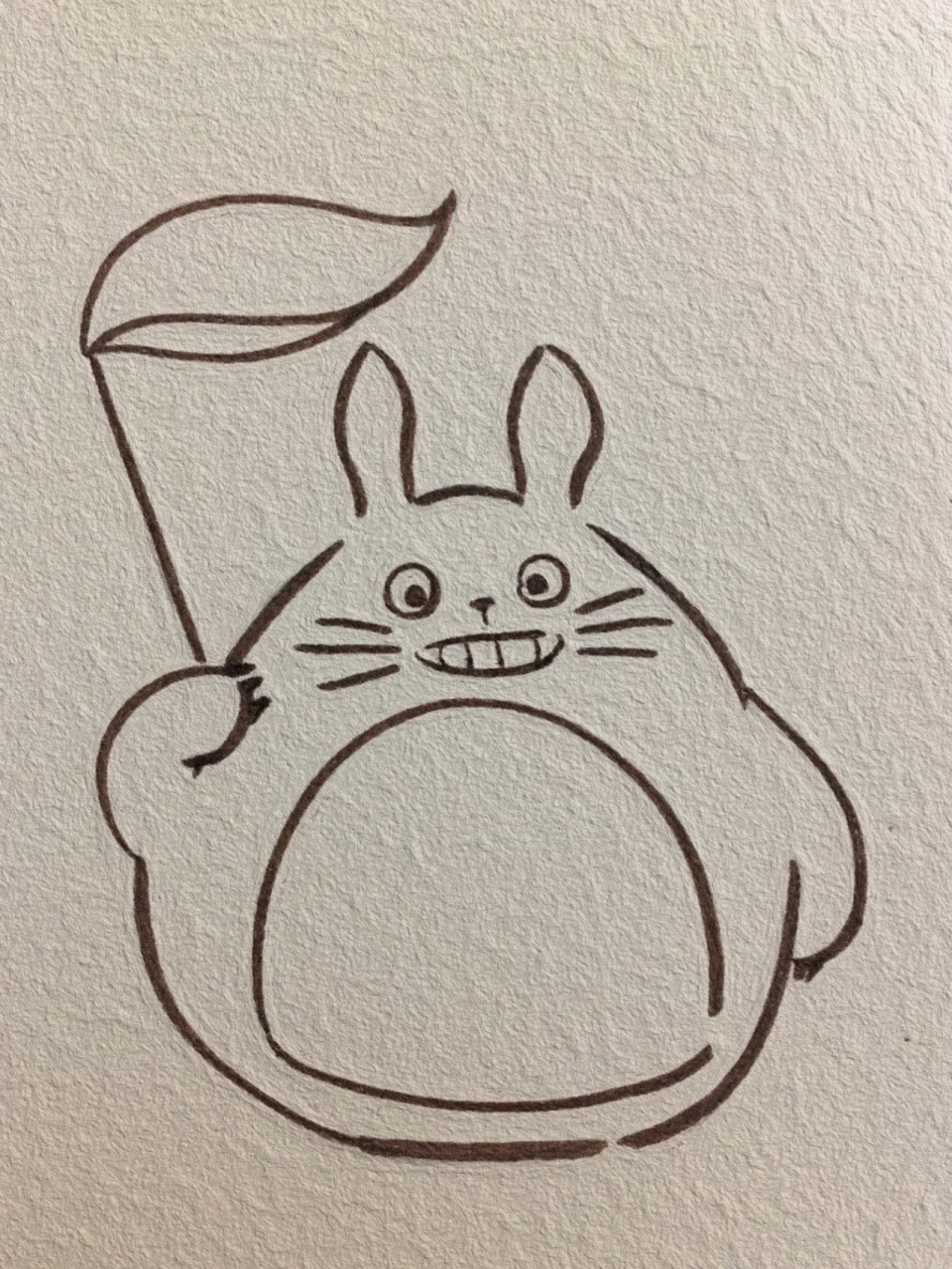 可爱简笔画 龙猫//附过程 今日份 叮～ 请查收 ~~~~~~~~~~~~~~ 卡通