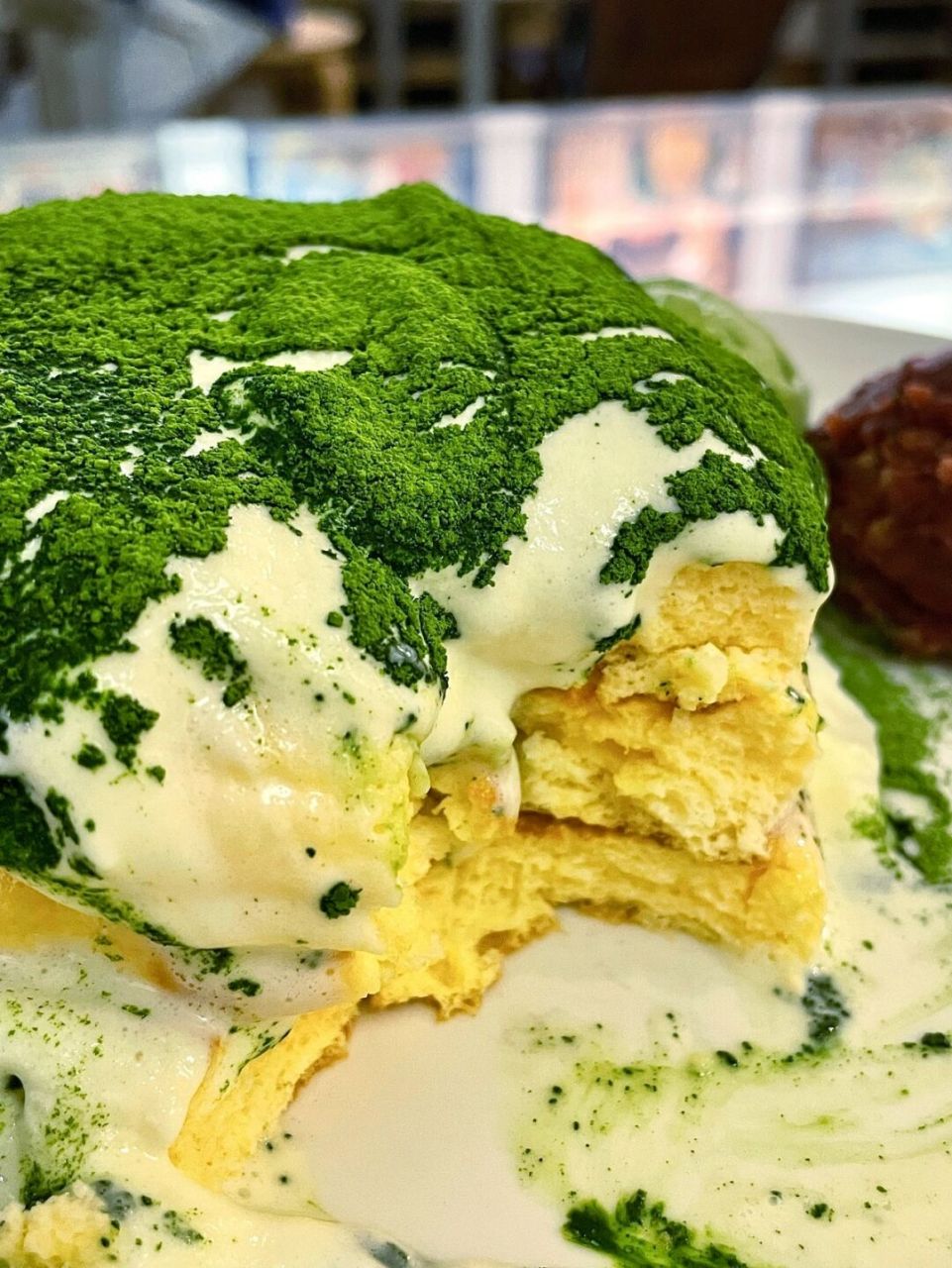 米仓绝对能算魔都松饼届的天花板之一97 盲点了新品抹茶松饼95一