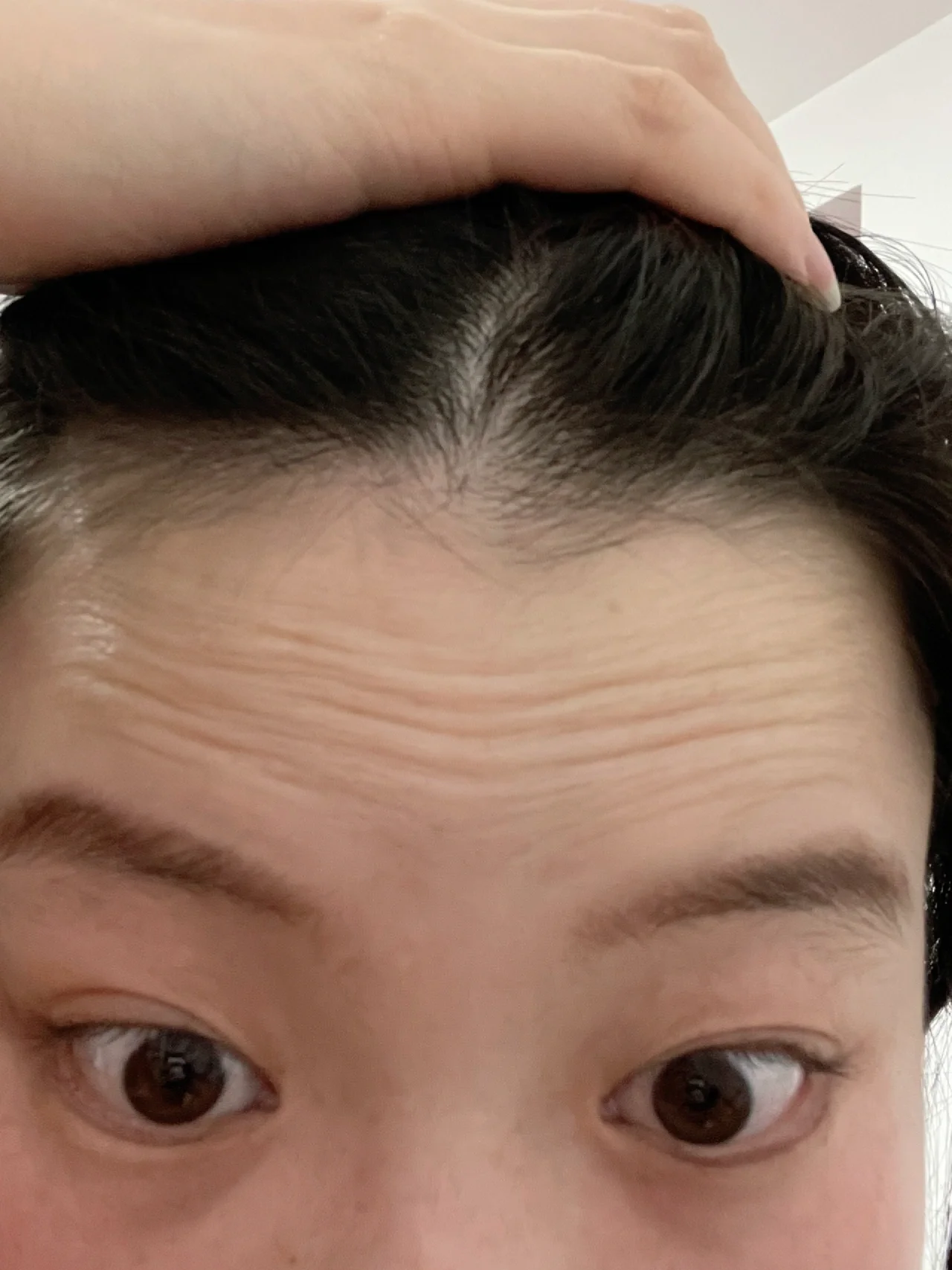 与抬头纹和解了