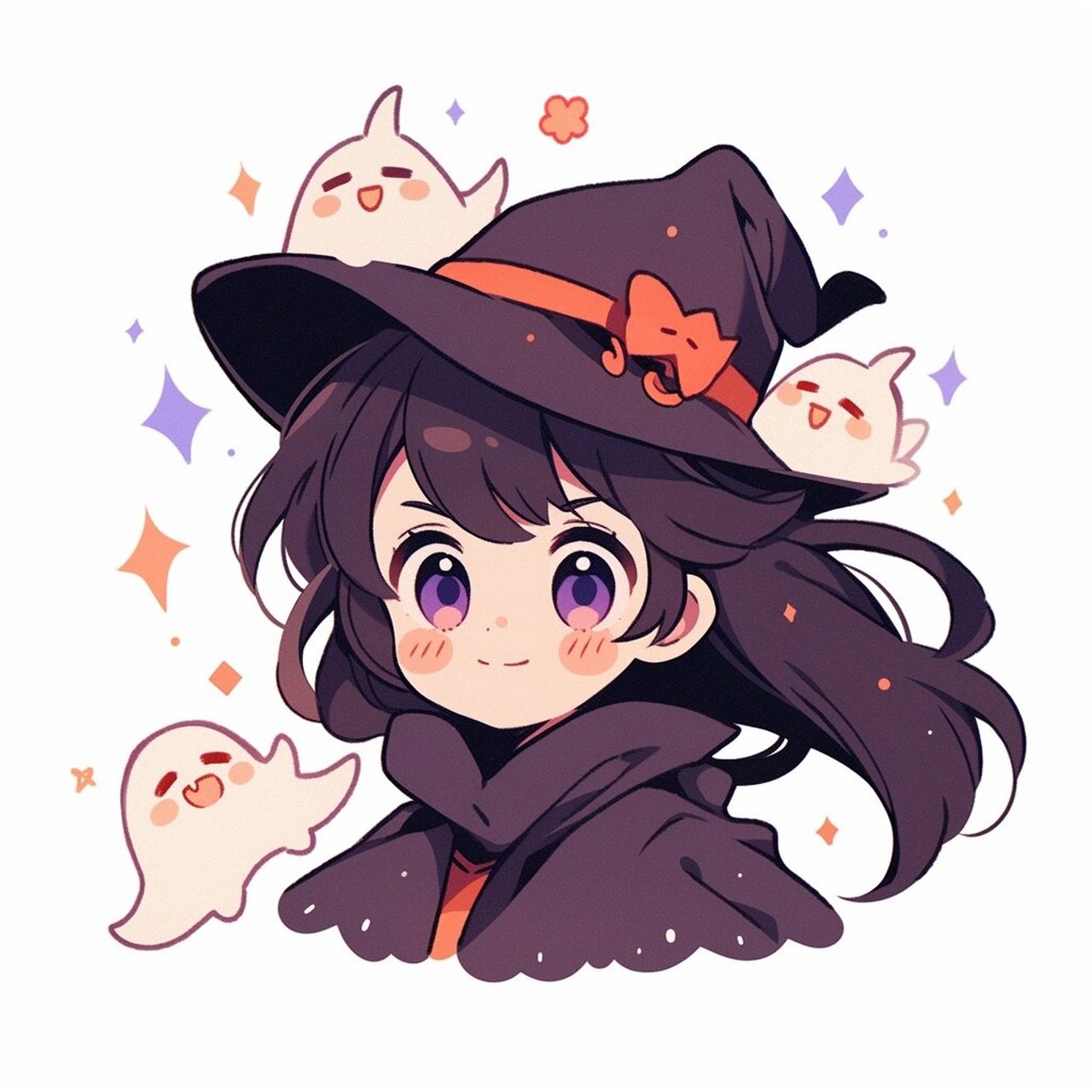 万圣节将至,来款可爱的女巫头像