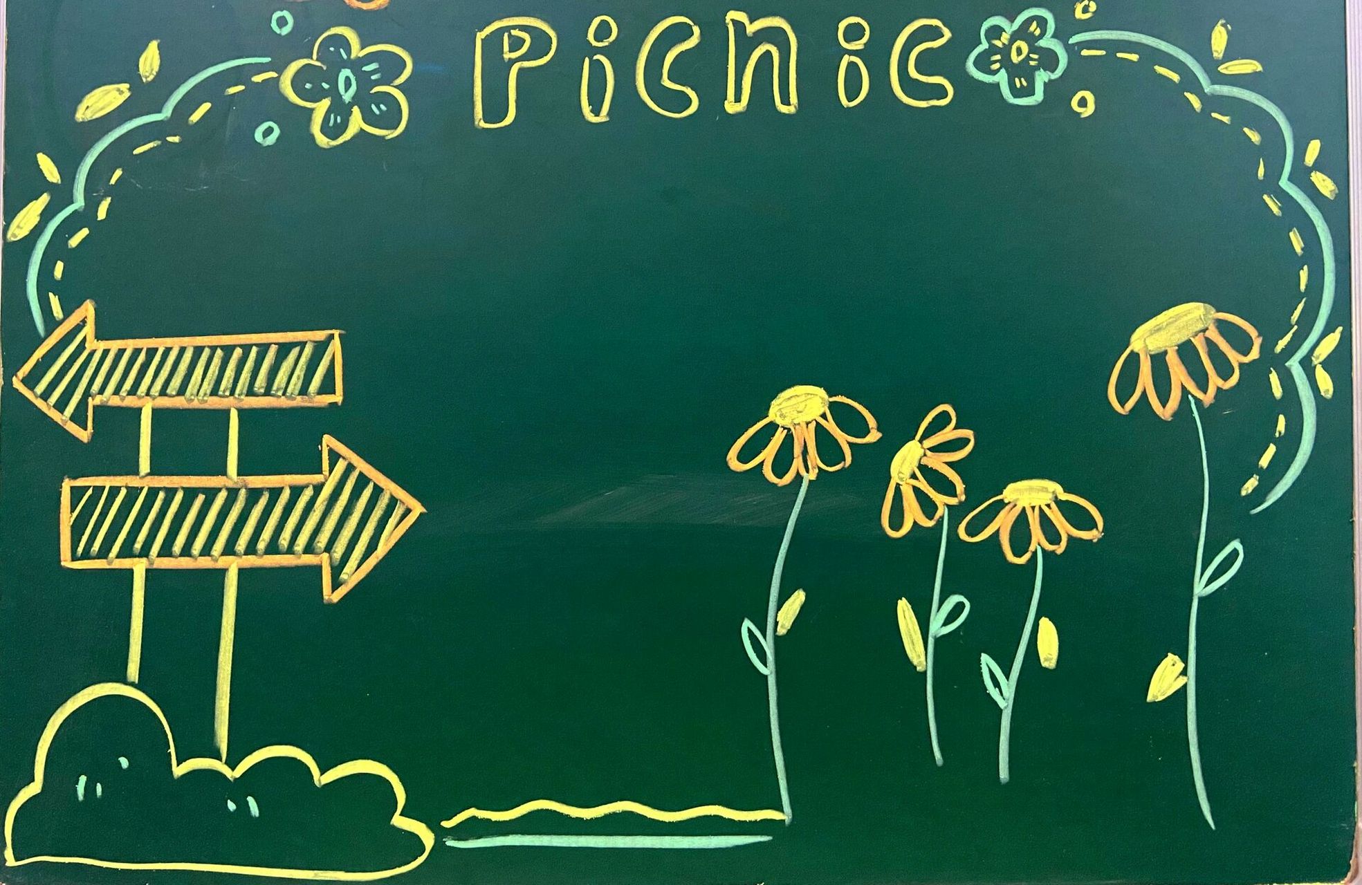 黑板报|粉笔画61一些边框