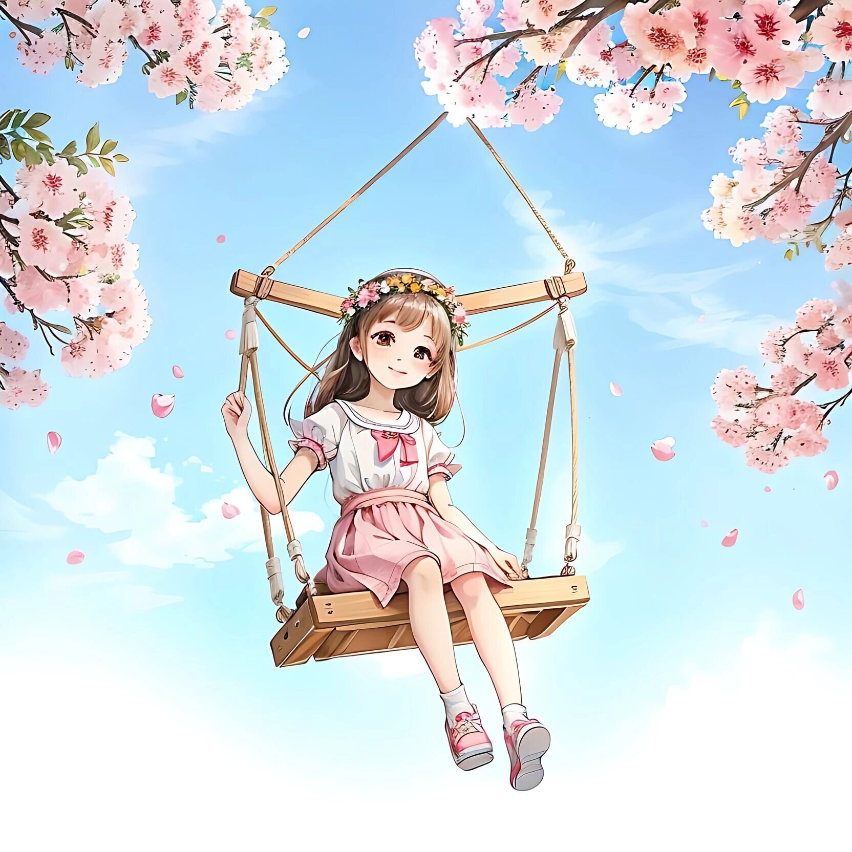 荡秋千的女孩|头像|夏天