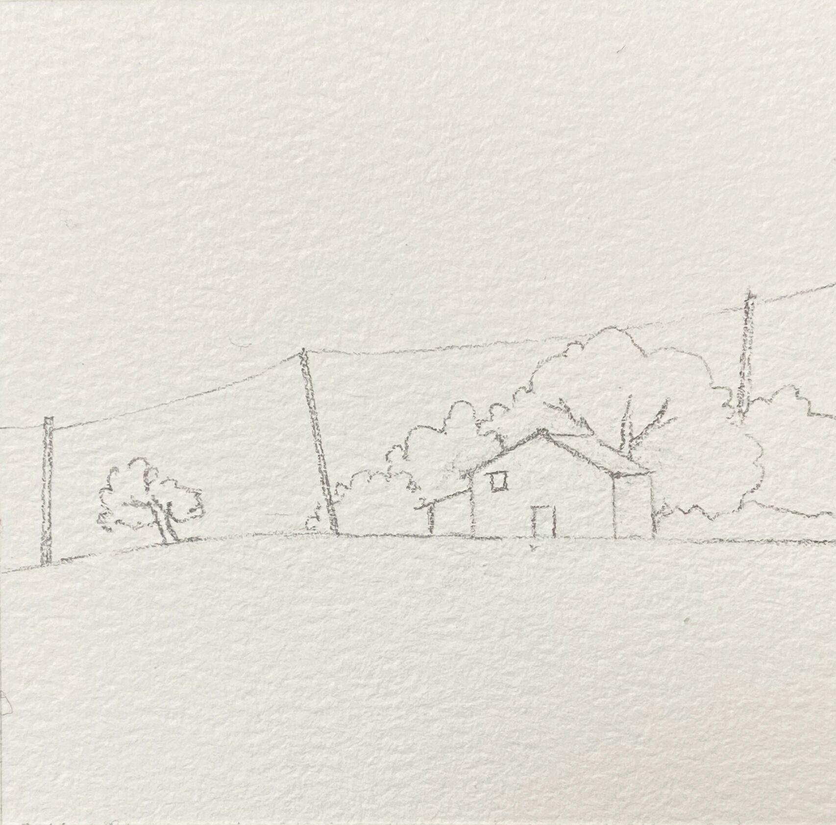 水彩风景入门|简单清新春日樱花风景 图文