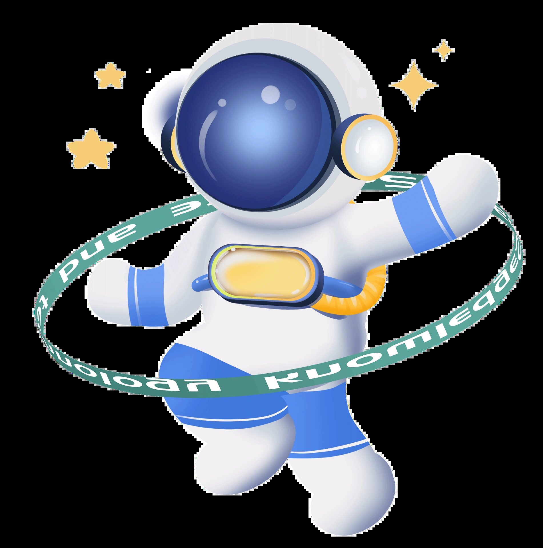 今日素材 	 99卡通宇宙飞船星球多彩外太空元素卡通宇宙飞船元素