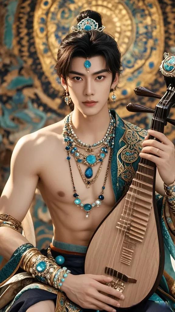 英雄的荣耀,是男人的骄傲. 敦煌风格 古装猛男肌肉帅哥