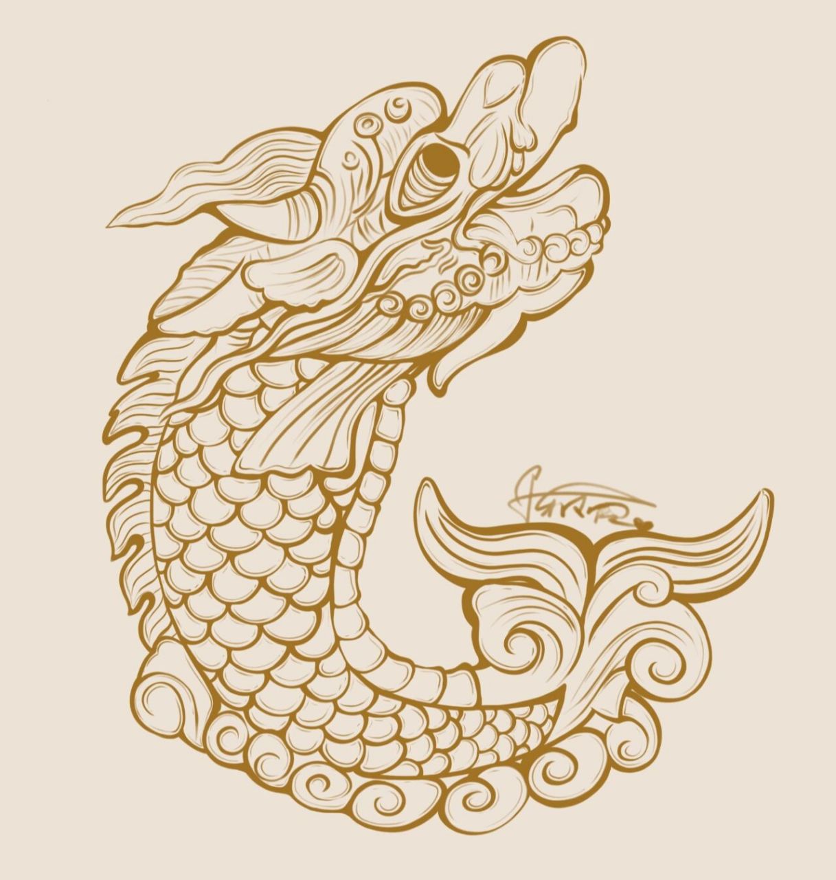 中国传统文化图案l鱼跃龙门 鲤鱼跃龙门的故事说明了:人是可以战胜