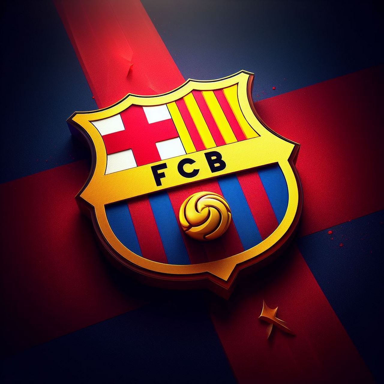 bing生成的巴萨队徽😎❤️💙#巴萨##至死不渝红蓝魂