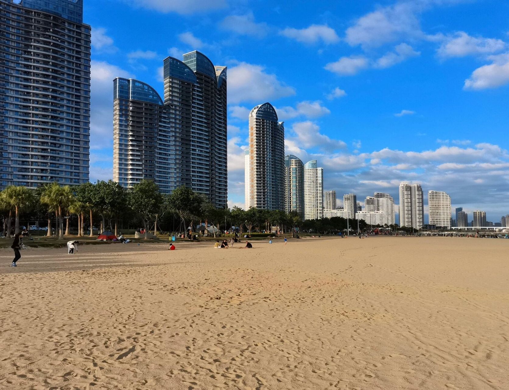 厦门赶海 同安后田彩虹沙滩挖花蛤攻略98 同安彩虹沙滩,海水很干净