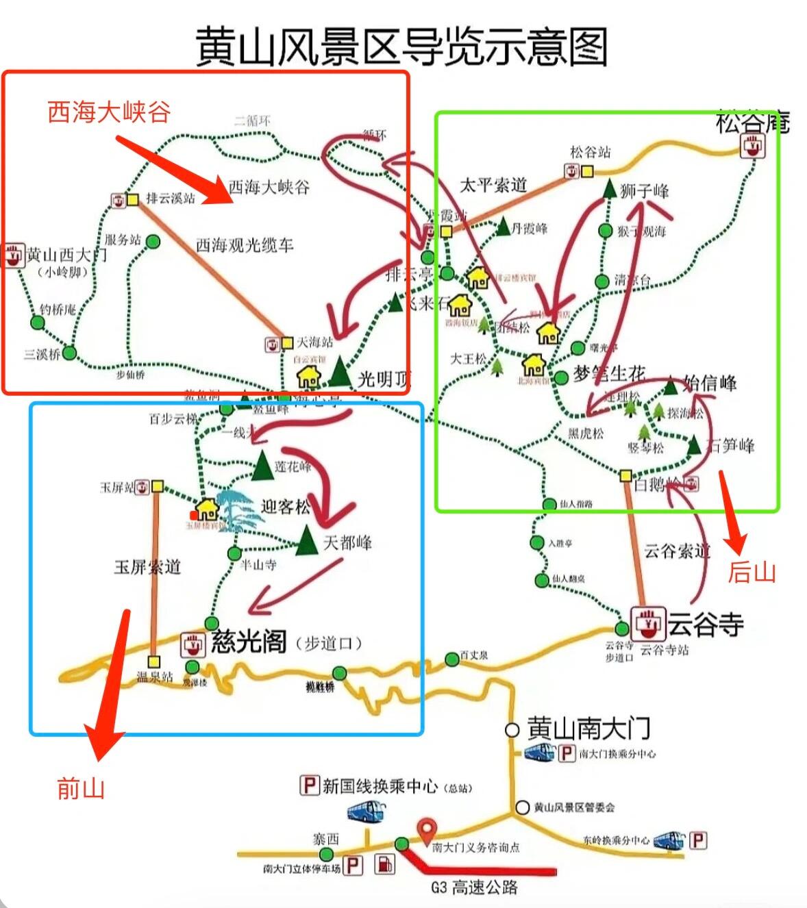 云谷寺索道上黄山路线图片