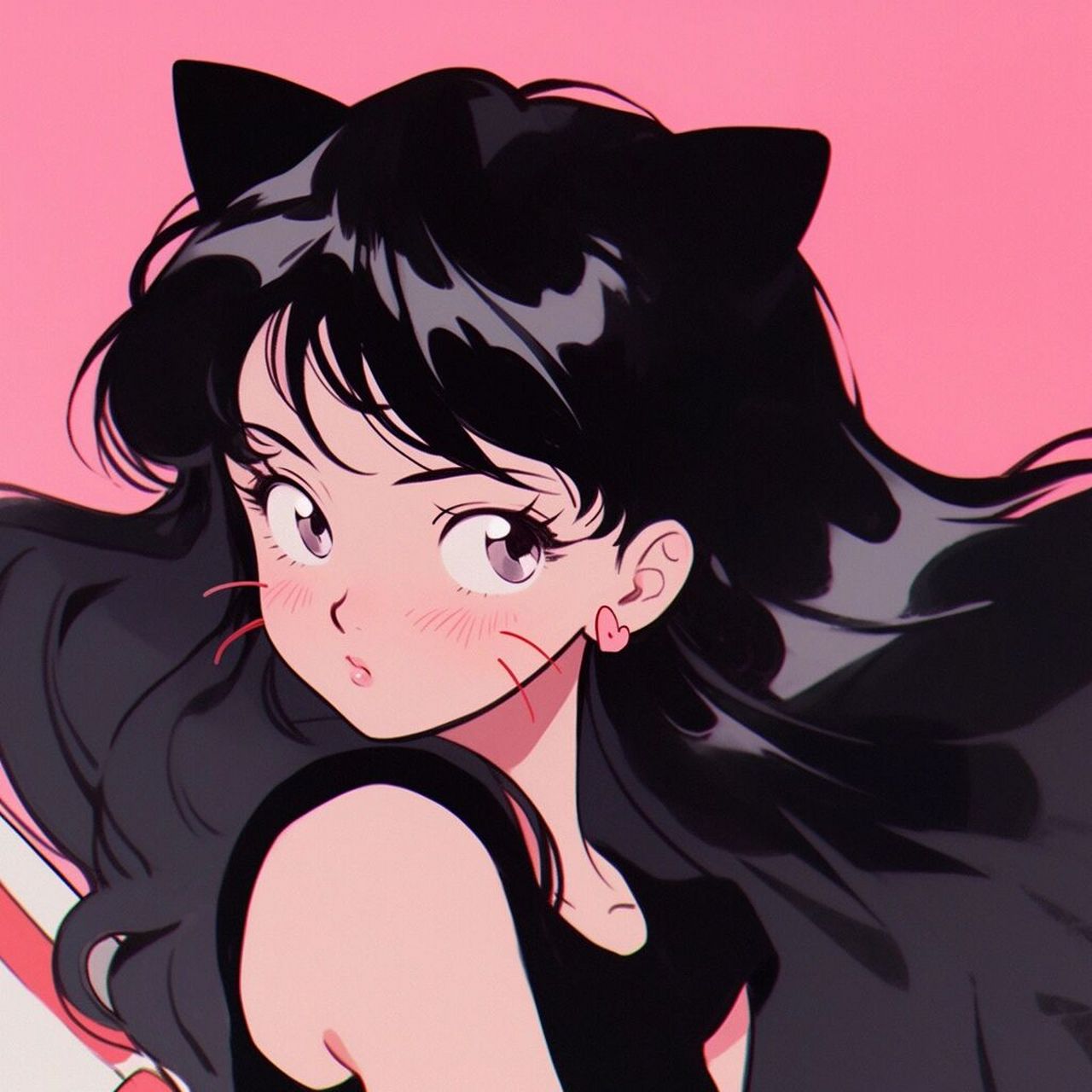 旧漫头像 - 甜酷猫女78 旧漫风格的女生头像来啦 今天是一组猫耳女