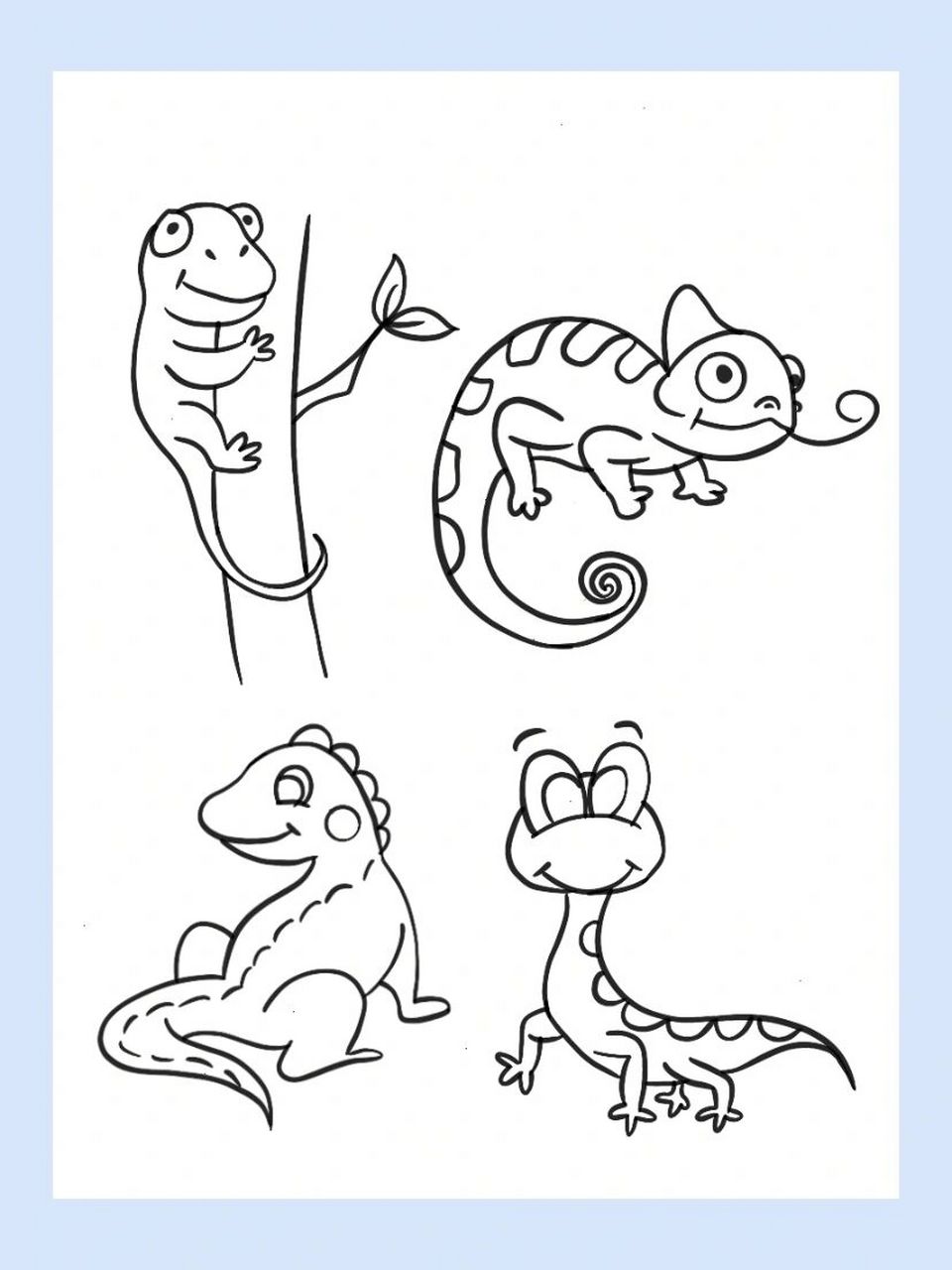 蜥蜴简笔画 可爱图片