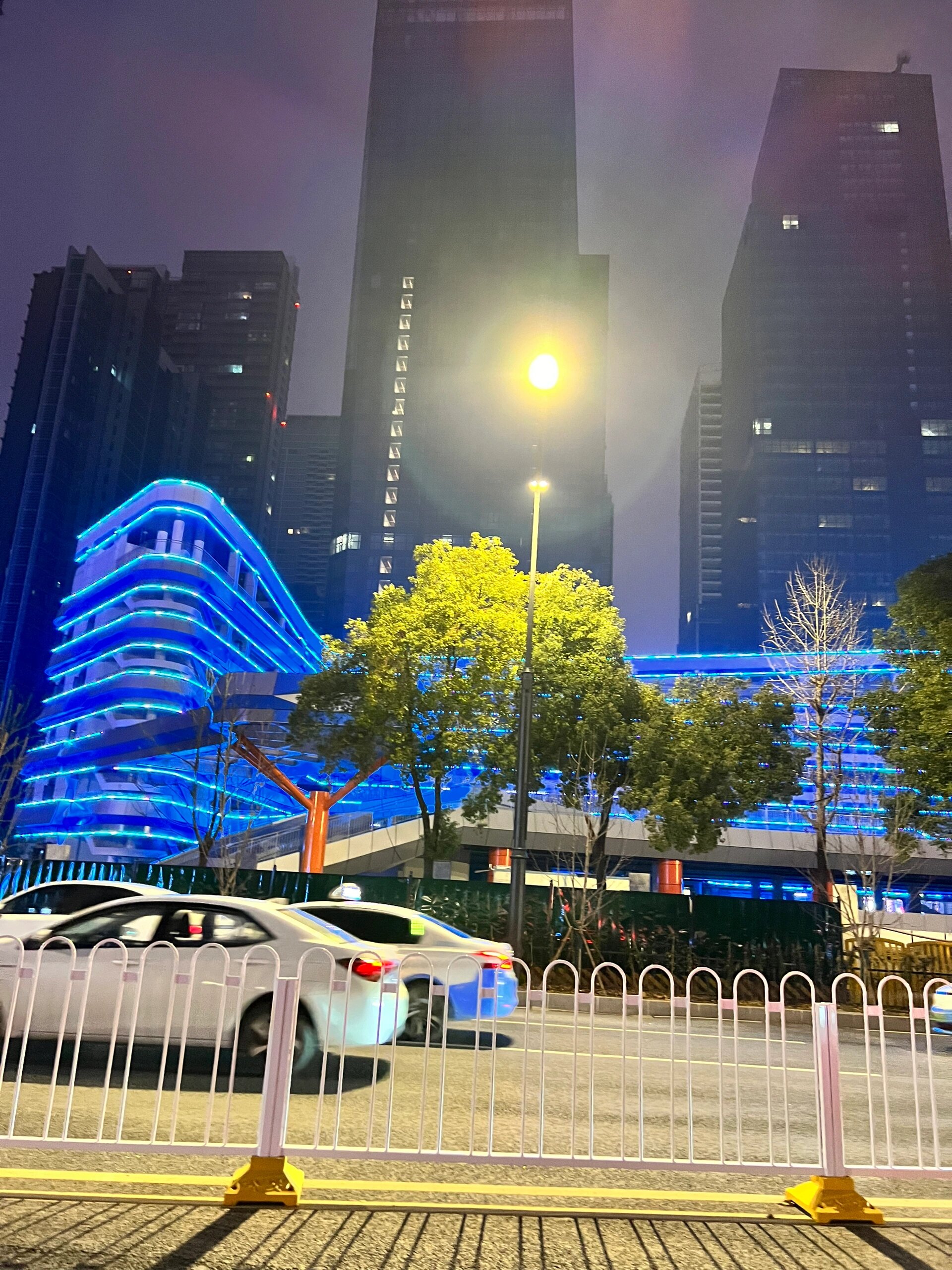 武昌滨江小学,这灯光亮化有点骚